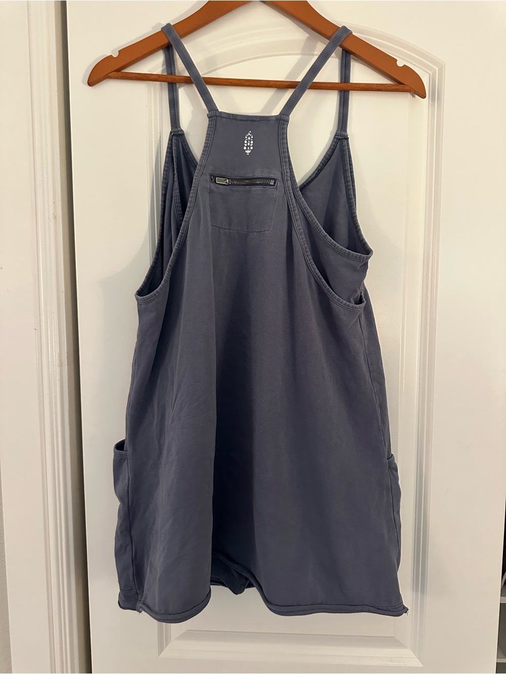 Free People Slate Blue Mini Dress with Pockets - Picture 2 of 2